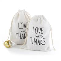 Love and Thanks Cotton Favor Bags