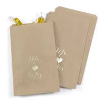 Mr and Mrs  Treat Bags - Kraft - Blank