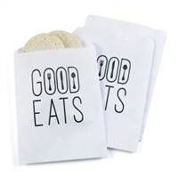 Good Eats Treat Bags - White - Blank
