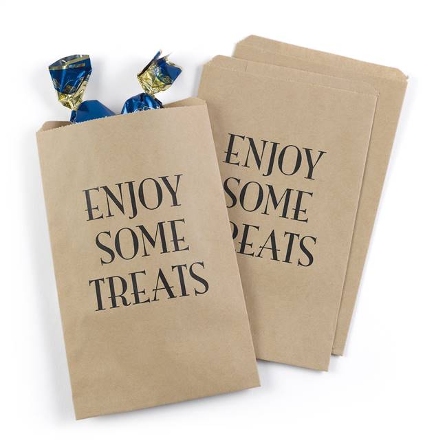 Enjoy Some Treats Treat Bags - Kraft - Blank