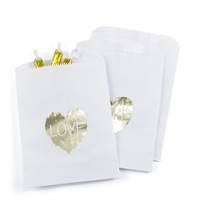 Brush of Love Treat Bags - White - Blank