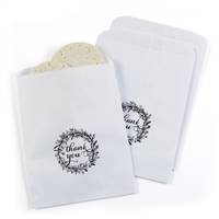 Rustic Wreath Treat Bags - White - Blank