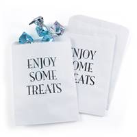 Enjoy Some Treats Treat Bags - White - Blank
