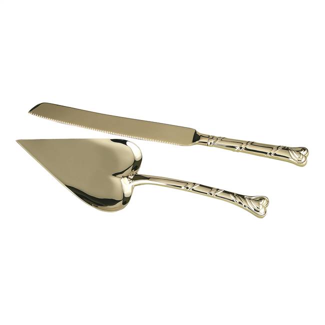 Gold Heart Serving Set