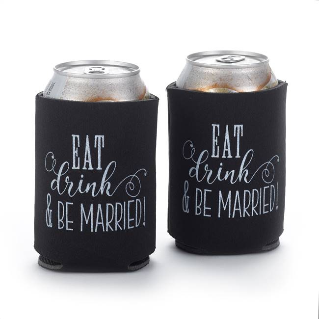 Eat, Drink, Be Married Can Coolers