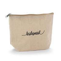 Bridesmaid Natural Jute Cosmetic Bag
