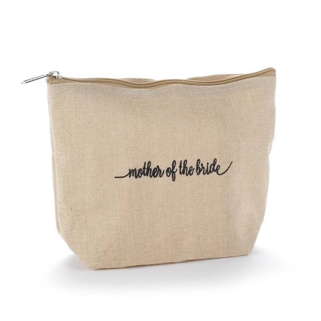 Mother of the Bride Natural Jute Cosmetic Bag