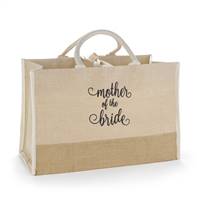 Mother of the Bride Natural Jute Tote Bag - Large
