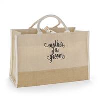 Mother of the Groom Natural Jute Tote Bag - Large
