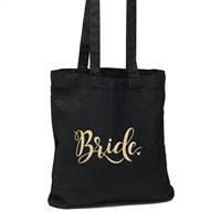 Bride Black Tote Bag