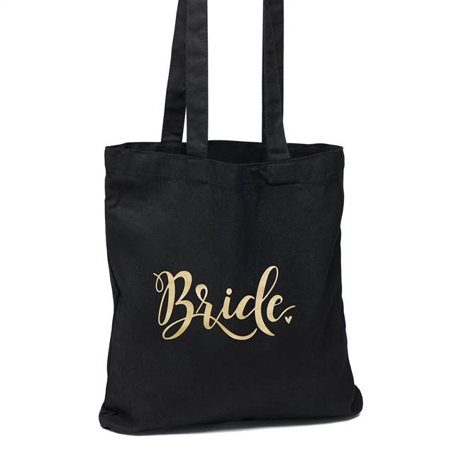 Bride Black Tote Bag