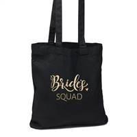 Bride's Squad Black Tote Bag