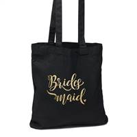 Bridesmaid Black Tote Bag
