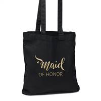 Maid of Honor Black Tote Bag