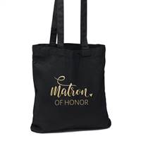 Matron of Honor Black Tote Bag