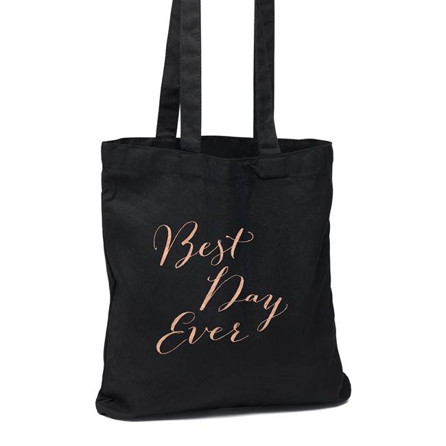 Best Day Ever Black Tote Bag