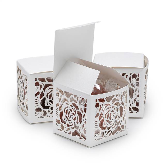 Floral Laser Cut Favor Box