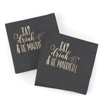 Eat, Drink, Be Married Napkin - Blank