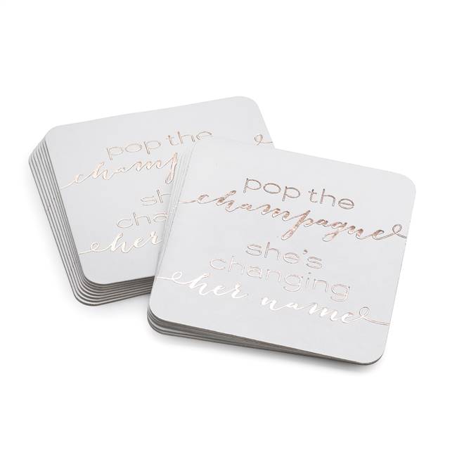 Pop the Champagne Coaster