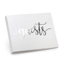 Foil Guest Book - White - Blank