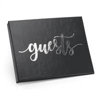 Foil Guest Book - Black - Blank