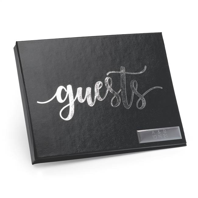 Foil Guest Book - Black -