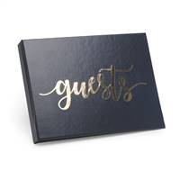 Foil Guest Book - Navy - Blank