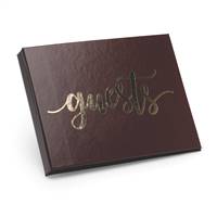 Foil Guest Book - Burgundy - Blank