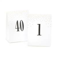 Gold Dots Table Number Tents
