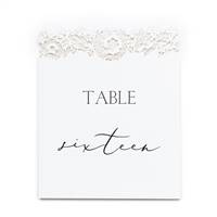 Floral Laser Cut Table Number Cards 11-20