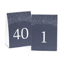 Navy Table Number Tents