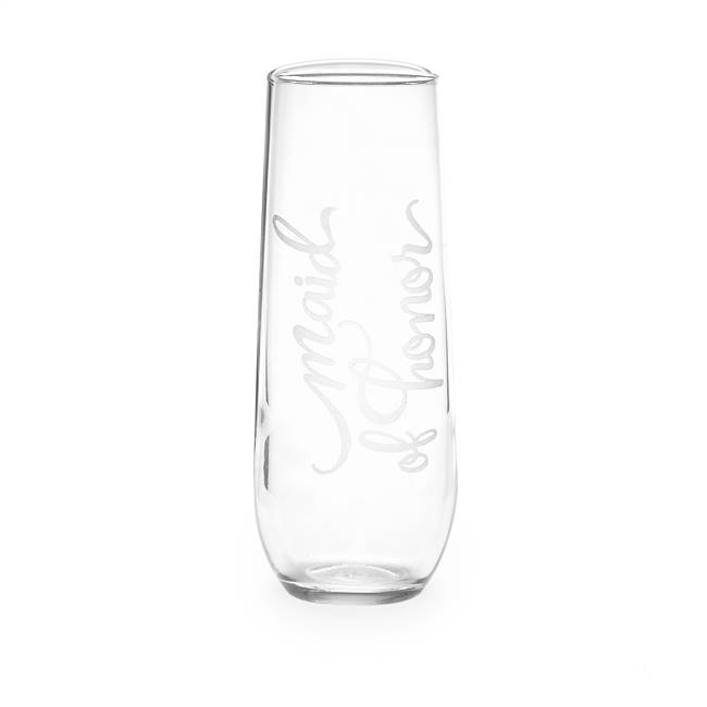 Maid of Honor Stemless Champagne Flute