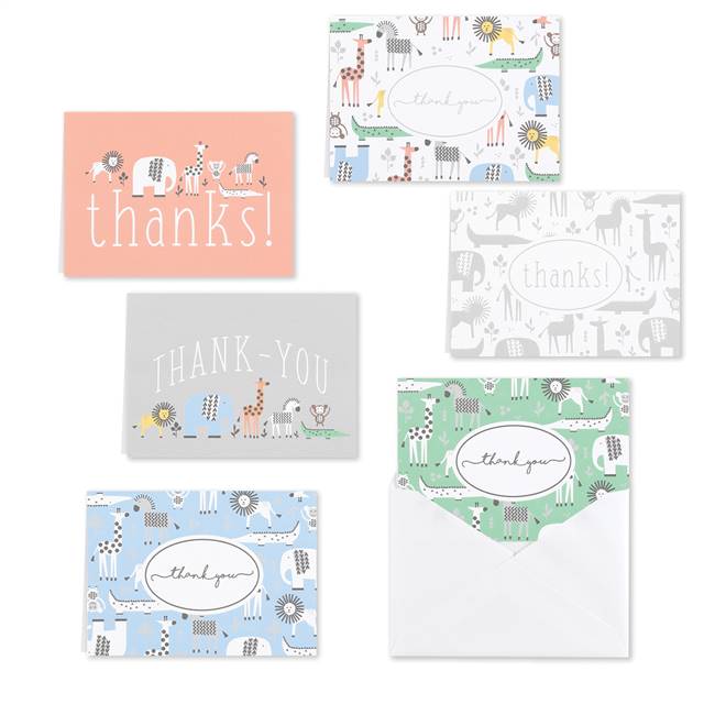 Baby Animals Thank You Set