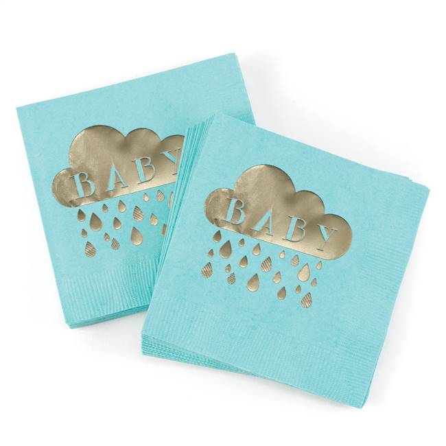 Baby Shower Napkins - Aqua