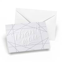 Geo Lines Embossed Thank You