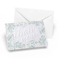 Greenery Embossed Thank You