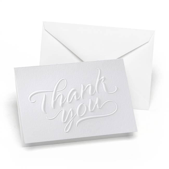 Embossed Thank You