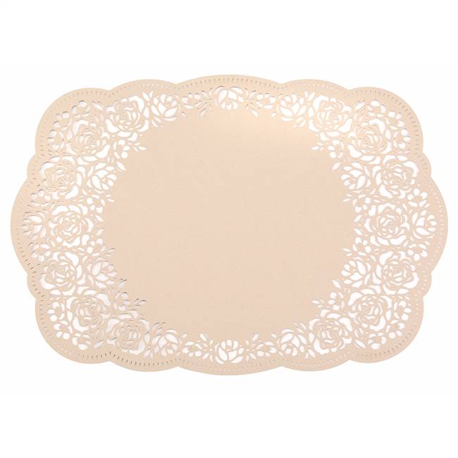 Laser Floral Place Mat - Kraft