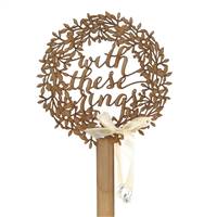 Wreath Wood Ring Holder