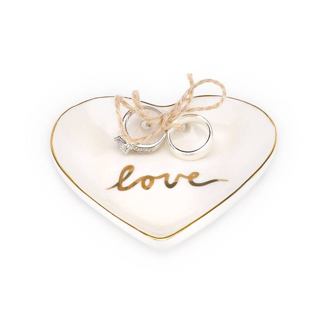 Gold Love Heart Ring Bowl