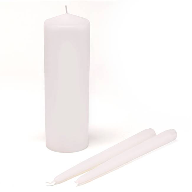 Basic White Unity Candle Set