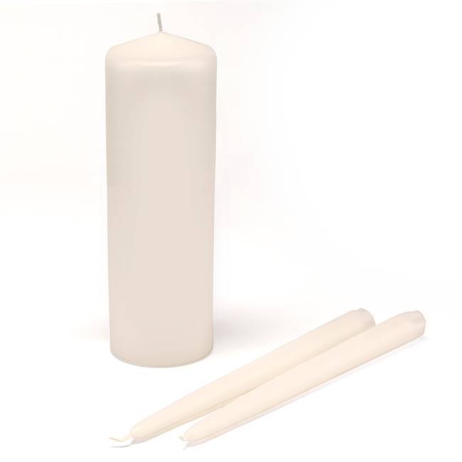 Basic Ivory Unity Candle Set