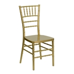 Elegance Gold Resin Stacking Chiavari Chair