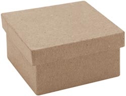 Paper Mache Mini Square Box (Pack of 6)