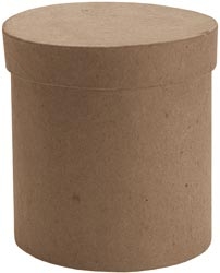 Paper Mache Tall Round Box