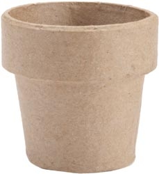 Paper Mache Clay Pot 4"X4" (Pack of 6)