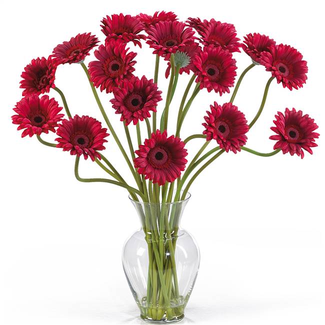 Gerber Daisy Liquid Illusion Silk Flower Arrangement