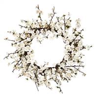 24" Plum Blossom Wreath