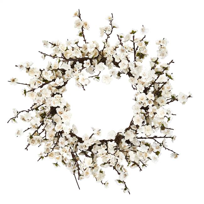 24" Plum Blossom Wreath