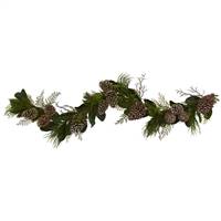 6' Pine Cone and Pine Artificial Garland